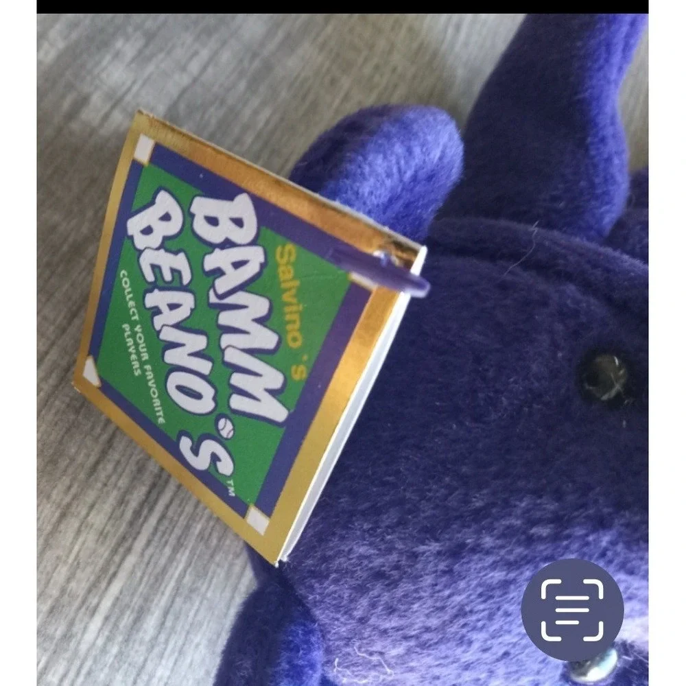 Vintage 1998 Mark McGwire Purple Baseball Plush Bean Bear Collectible Bamm Beano